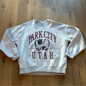 Abercrombie Park City Utah Gray Pullover Sweatshirt